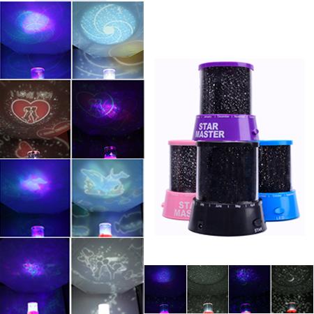 Colorful 6 Style to Choose LED Cosmos Star Master Sky Starry Night Projector Light Lamp Kid's Good Gift