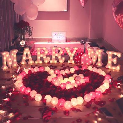 Alphabet LED Letter Light Romantic Wedding Standing Letter Lamp Lights Light Up White Plastic Valentine Love Girlfriend Gifts