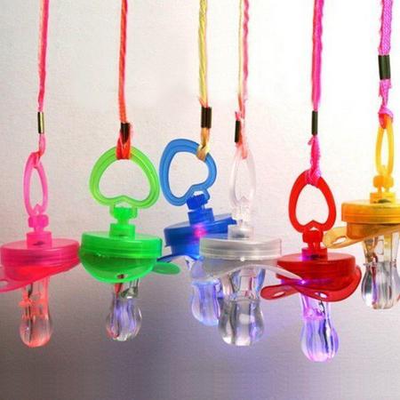 New product LED Flashing Pacifier Whistle Party Supplies Fun Toy Survival Tool Flash Glow Sticks Bar Glowing whistle