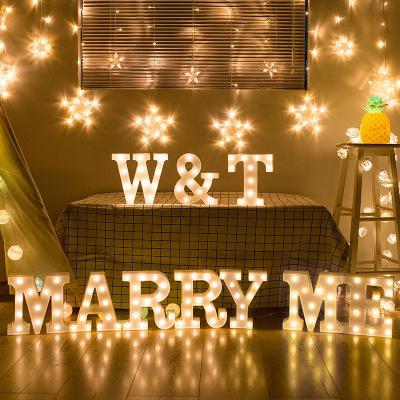 Novelty Letter LED Night Light 26 Letters LED Atmosphere Lamp To Spell Name Word For Bar Cafe Wedding Party Alphabet Decoration Night