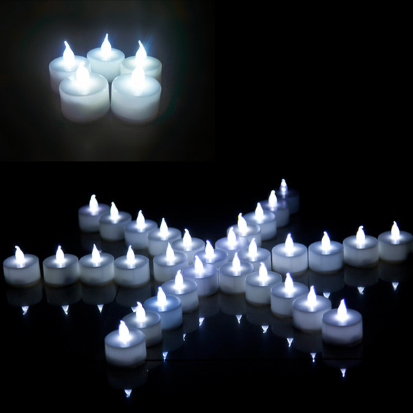 bright white tea lights Battery operated led crystal tea lights Flicker Flameless Wedding Birthday Party Christmas Decoration