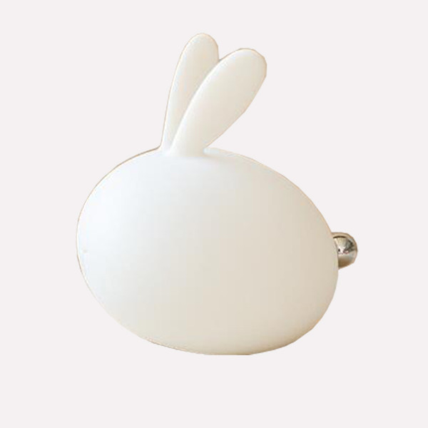 Creative LED night bean rabbit colorful silica light rabbit induction Pat light children's bedroom with sleeping light