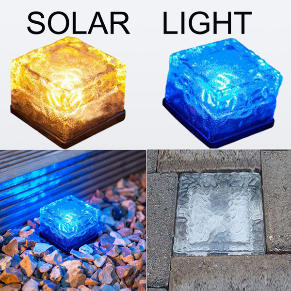 Solar energy lamp Led party lights Lite cubes Multicolor single Light up LED Ice Cubes Night Lights for Party Xmas wedding decor