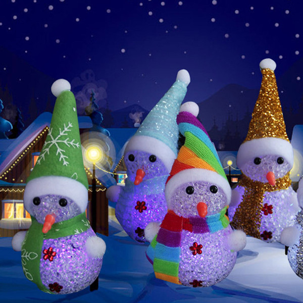 Party holiday gifts Color Changing LED Festival Snowman LED Night Light Home Ornaments Night Lights cute gifts for girls