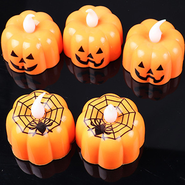 candle tealight Celebration Night lights warm decoration Pumpkin birthday party LED lighting Pumpkin lamp christmas lantern