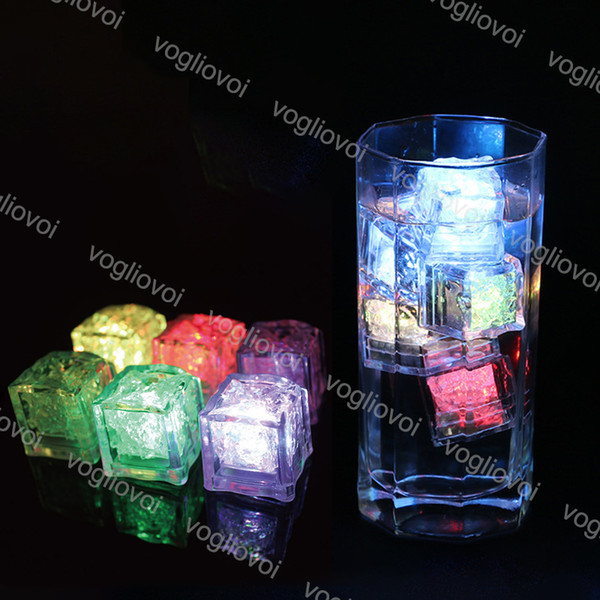 LED Ice Cubes Bar Fast Slow Flash Auto Changing Crystal Cube Water-Actived Colorful For Romantic Party Wedding Xmas Gift DHL