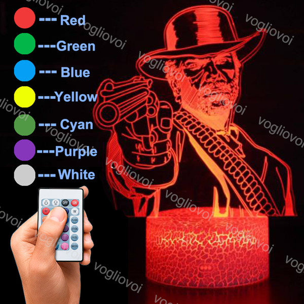 Night Light Fistful of Dollars one Series Colorful Horse Magical 3D Illusion Lamp Changeable LED Table Lamp Home Decorative Acrylic DHL