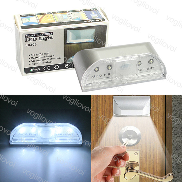 LED Cabinet Lights Motion Sensor 4LED PIR Battery White Body Sensing Light Bar Magnetic Strip Wall Light Infrared Ray Door Light DHL