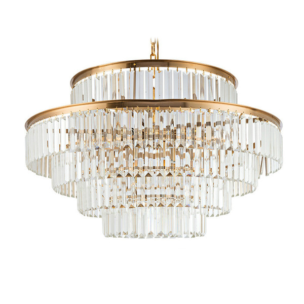 Wholesale Post-modern Crystal Chandelier Living Room, Dining Room, Villa Club, High-end Hotel Lightweight and Luxury Circular Crystal Lamp