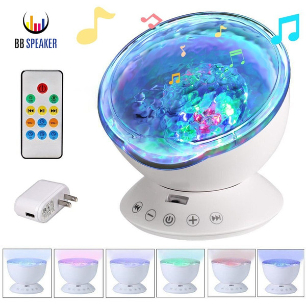 3D Night Ocean Wave Starry Sky Aurora LED Night Light Projector Luminaria Novelty Lamp USB Lamp Nightlight Illusion For Baby Children c235