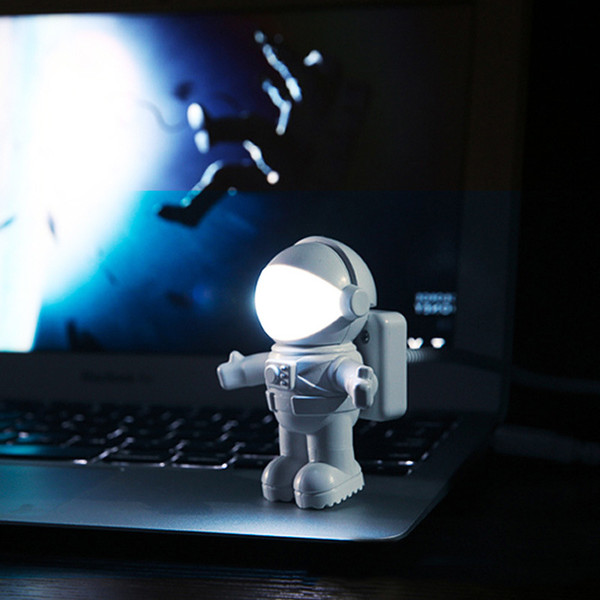 Mini Reading Lamp USB Tube For Computer Laptop PC Notebook Pure White Portable Spaceman Astronaut Adjustable LED Night Light