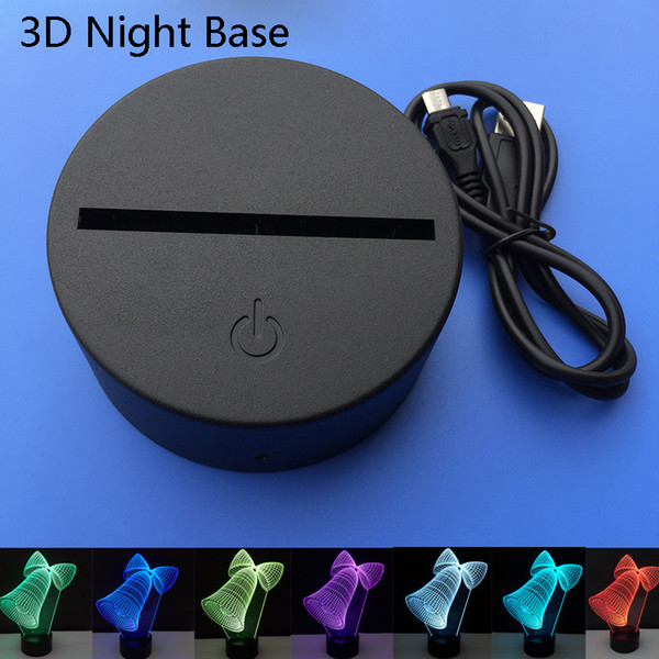 RGB Lights LED Lamp Base for 3D Illusion Lamp 4mm Acrylic Light Panel Battery or DC 5V USB 3D nights lights