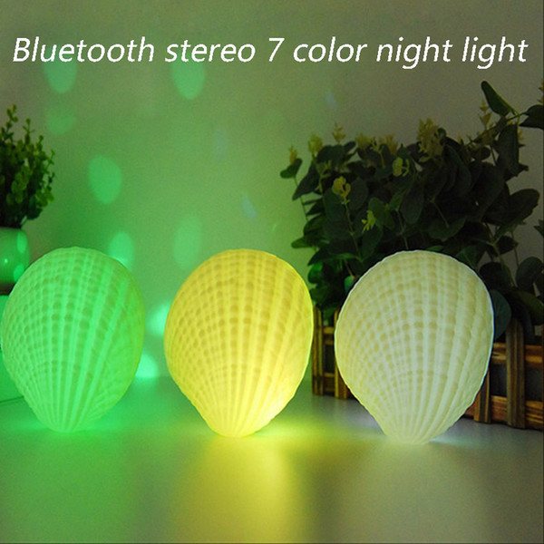 Christmas Lights LED Night Light Shell music lamp with Bluetooth stereo 7 Colors Changeable USB Touch Acrylic Panel Light for festive gift