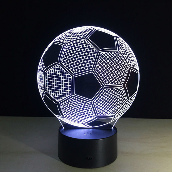 World Cup Football 3D Night Light Remote Touch 3d Lamp 7 Colors Changing Novelty Light Acrylic LED Lamp Kids Toys Holiday Gifts