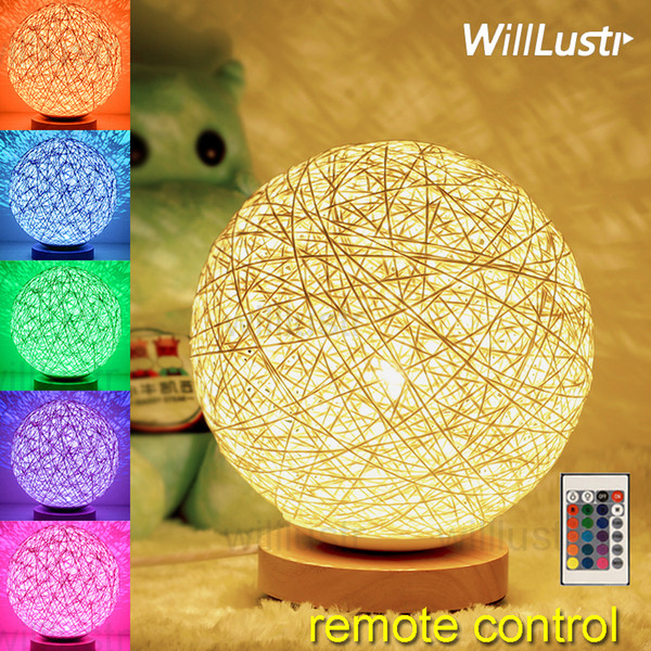 LED Remote Control Night Light dimmable RGB colorful kids children room bedside desk table lamp party Xmas holiday Christmas decoration gift