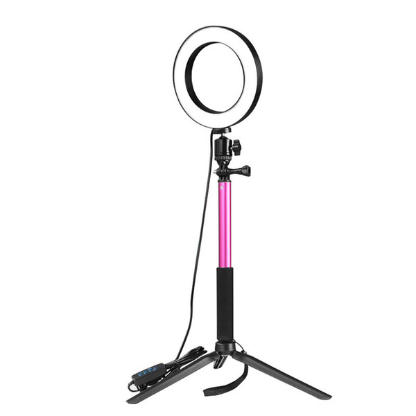 Dimmable LED Studio Camera Ring Light Photo Phone Video Light Annular Lamp With Tripods Selfie Stick Ring Fill Light For Canon