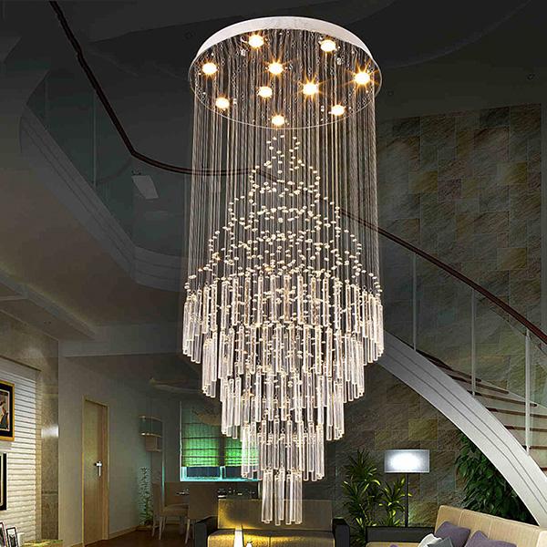 LED Pendant Light Art Design Living Room Dining Room Chandeliers Light K9 Crystal Fixtures AC110-240V Crystal Ceiling Lamps VALLKIN Lighting