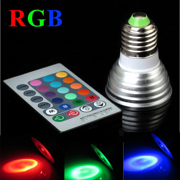 RGB 3W E27 GU10 MR16 LED Spot Light Led Bulb Lamp with Remote Controller CE RoHS Certificate Support