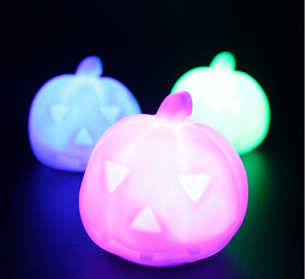 Color Changing Pumpkin LED Night Light Mood Halloween Decoration Light Lamp LED Pumpkin Night Light Free Shipping
