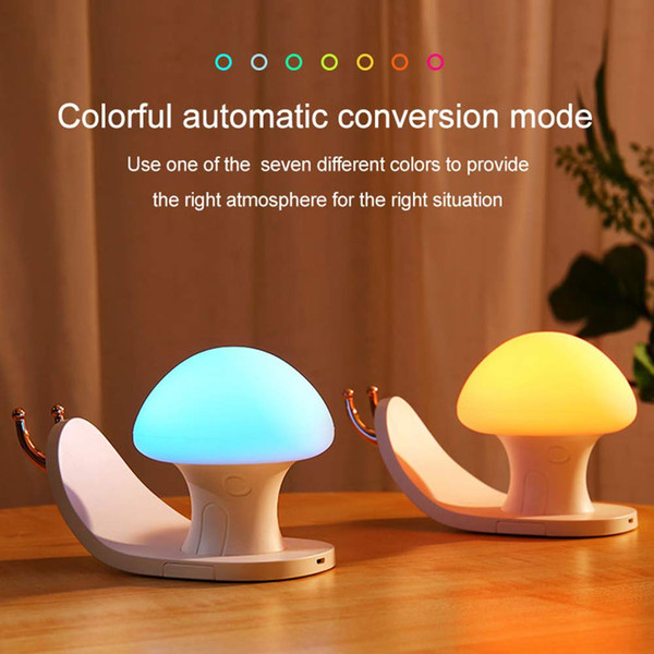 USB charging night light colorful RGBW snail house mobile phone bracket child touch switch living room bedroom adjustable brightness