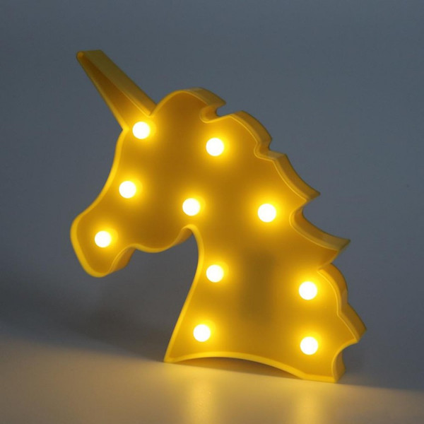 Gift for children cute animal unicorn shaped night light LED bulbs decorative bedside desk lamp baby night light