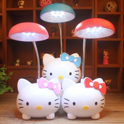 Hello kitty lamp Cartoon lovely Kitty lamp Night Light Bedroom Decoration White Study Room LED Nightlight with charging lighitng