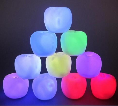 free shipping Apple night light colorful flash color change Christmas night gift night light Christmas light 10pcs