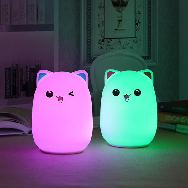 Colorful Adorable Xiong Guijiao Small Night-light USB Charge Desk Lamp LED Originality Bedroom Cartoon Decompression Clap Lamp