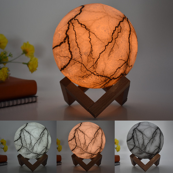 Moon Lamp Children Gift Originality Desk Lamp Coloured Drawing Or Pattern LED Lightning 3d Small Night-light