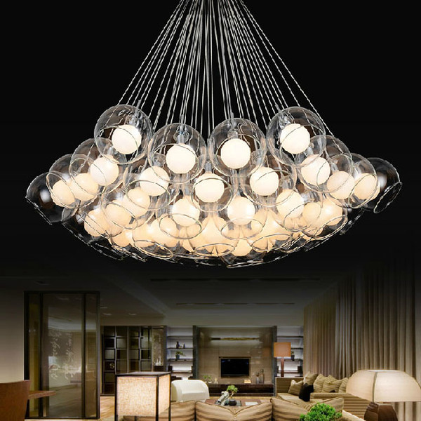 Free shipping modern fashion Led glass Remote control pendant lights in 220V