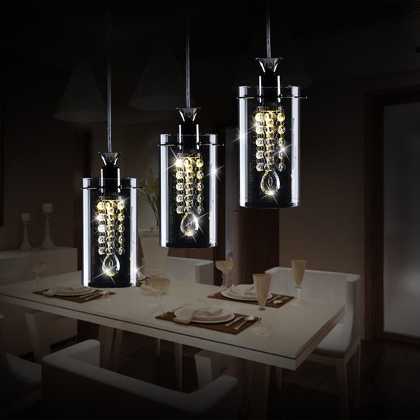 Bar Fashion Brief LED Pendant Lamps 5W AC 180-260V LED Pendant Lights with Metal Glass for dinning Room