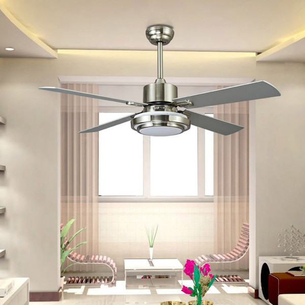 132cm Ceiling Fan LED Pendant Lamps 24W E27 AC 220V LED Pendant Lights with Metal Glass for Bedroom