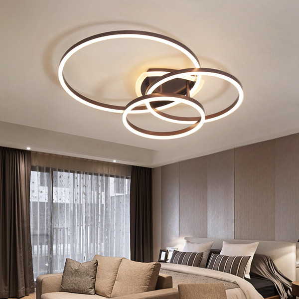 Led bedroom lamp small room household atmosphere personality living room lamp simple style circular ceiling lamp