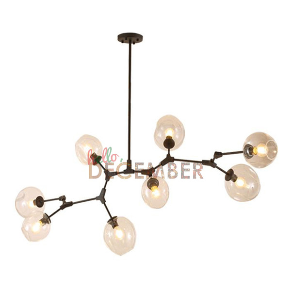 Modern Metal LED Pendant Lights 5 6 7 8 9 10 11 Head Crystal Glass LED Ceiling Light LED Chandelier Pendant Lamps