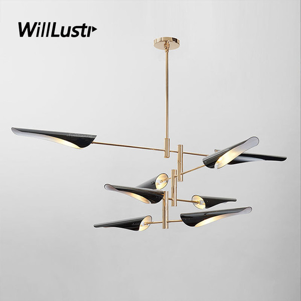 Modern Iron Pendant Lamp Rotary Airplane Suspension Light Hotel Restaurant Living Room Lounge Hall Creative Hanging Lighting