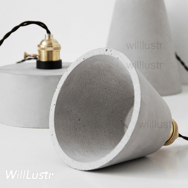 willlustr cement pendant light fair-faced concrete suspension lamp minimalist design nordic hanging lighting dinning room restaurant hotel