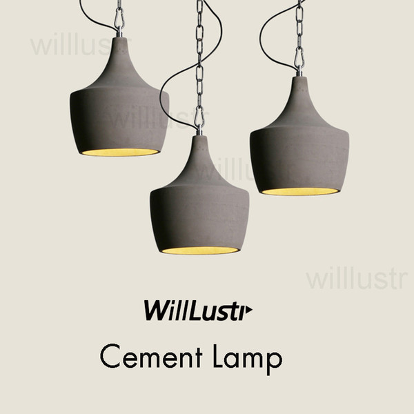 Modern cement pendant light dinning hall clothing shop restaurant hotel living room hanging lighting beat fat concrete suspension lamp