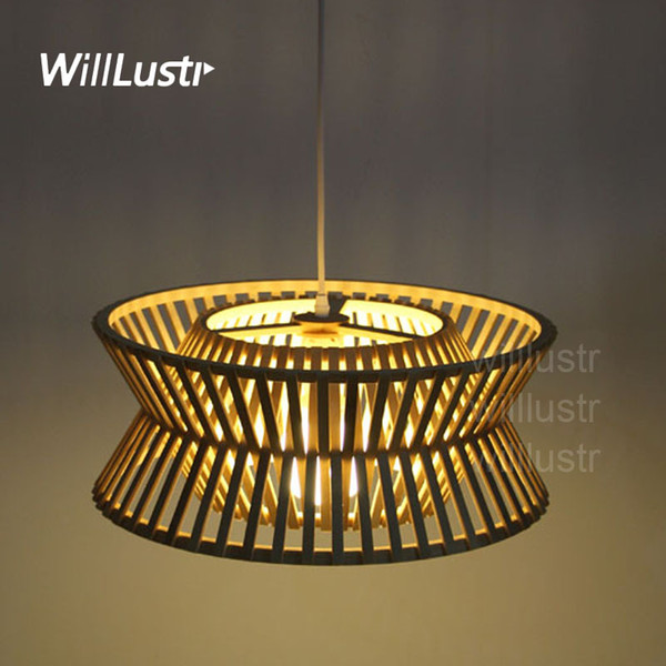 willlustr bamboo pendant lamp wood suspension light modern designer zen lighting pastoral hotel restaurant nordic mall