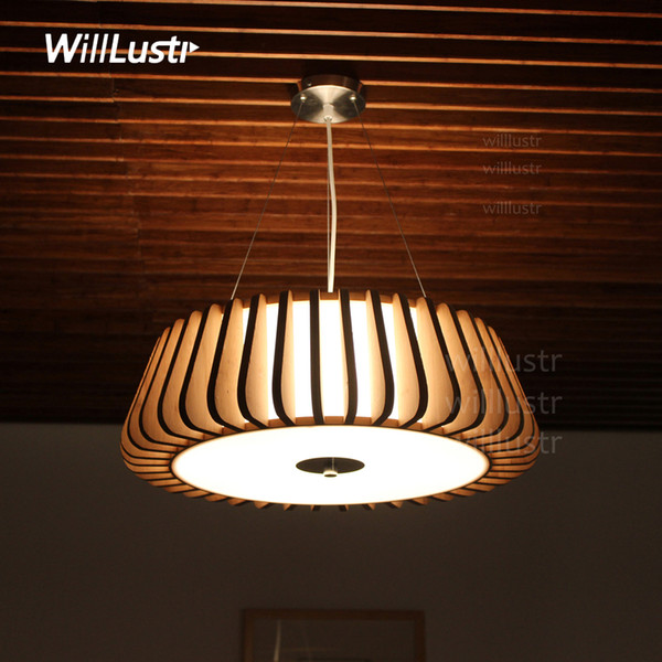 willlustr bamboo pendant lamp wood suspension light modern designer cake lighting pastoral hotel restaurant nordic mall