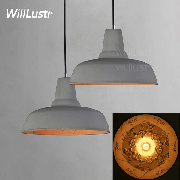 Willlustr cement suspension skygarden lamp concrete pendant light hotel restaurant hanging lighting dinning room bedside sofa side