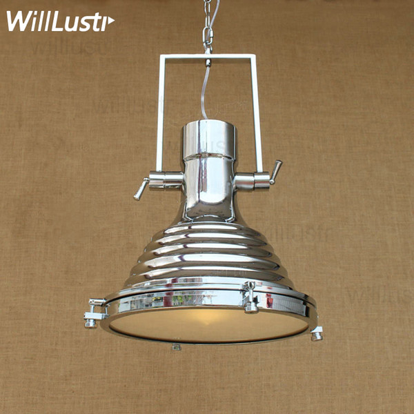 MARITIME Pendant Light Vintage Industrial Antiqued Brass Antique Chrome Naval Lamp Polished Iron Hotel Restaurant Cafe Bar Loft Pendant Lamp