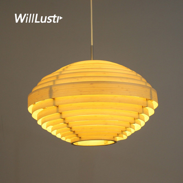 Modern Beehive Bamboo Pendant Lamp Oval Wood Suspension Light Hotel Restaurant Cafe Sitting Room Bedroom Handmade Honeycomb Hanging Lighting