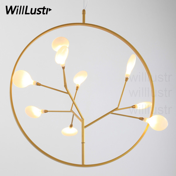 modern sakura flower pendant light LED snowflake light art deco Cubism design dinning room restaurant hotel firefly suspension lighting