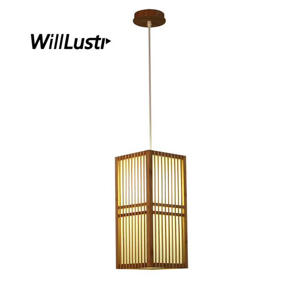 Japan Style Bamboo Pendant Lamp Handmade Wood Lantern Restaurant Bar Cafe Bistro Hotel Teahouse Bedroom Suspension Hanging Light