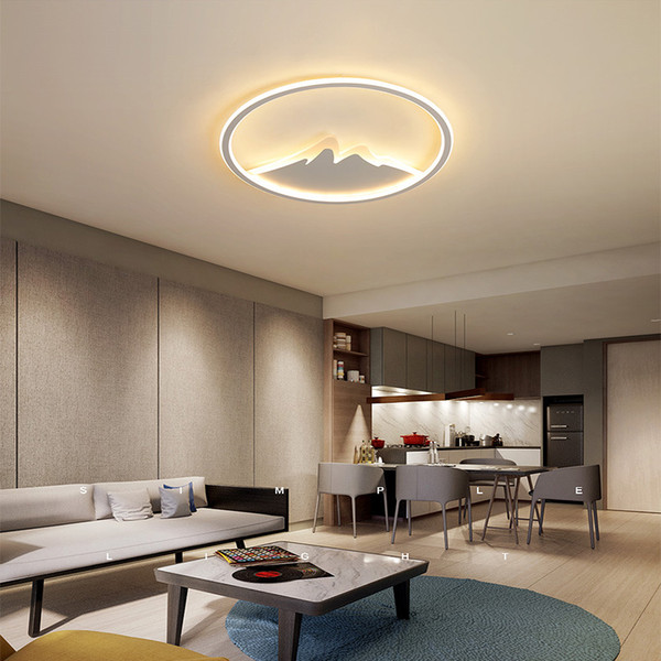 Led ceiling lamp creek creative ultra-thin modern minimalist bedroom living room ceiling light Indoor Lighting RC Dimmable Pendant Lamps