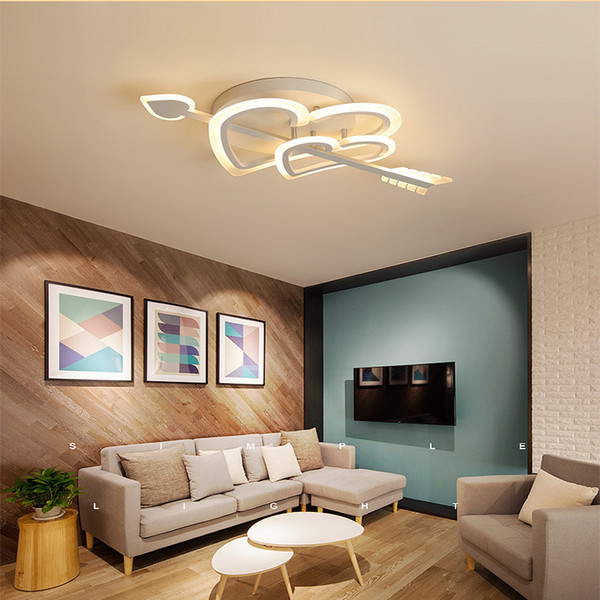 Led ceiling lamps At first sight, bedroom, wedding room, simple modern ceiling lamp, Indoor Lighting RC Dimmable Pendant Lamps AC 85-285V