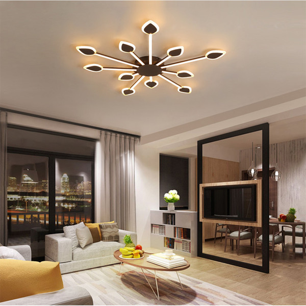 LED ceiling light creative flame acrylic ceiling lamp Nordic minimalist bedroom living room Indoor Lighting RC Dimmable Pendant Lamps