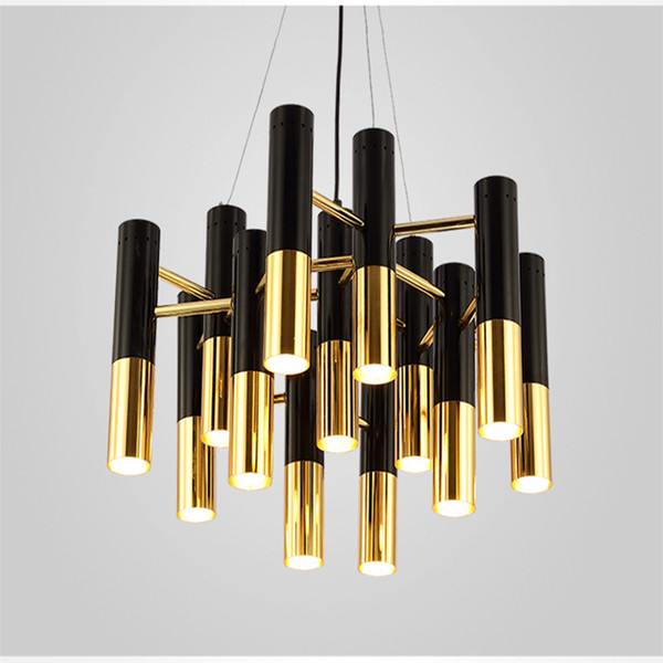 Postmodern flashlight pendant lampsvilla living room dining room lamp hall simple chandelie creative loft industrial style Nordic chandelier