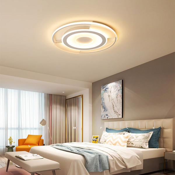 LED ceiling light Acrylic Creative Round Slim LED Ceiling Light Bedroom Living Room Home Indoor Lighting RC Dimmable Pendant Lamps