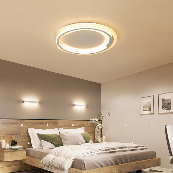 LED ceiling light creative disc acrylic ceiling lamp bedroom living room bar simple home Indoor Lighting RC Dimmable Pendant Lamps